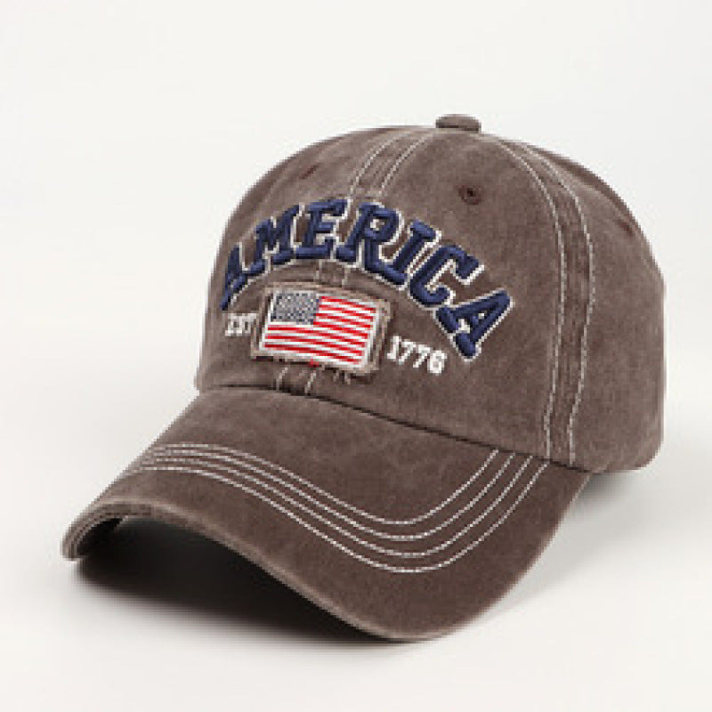 Men's Vintage-Inspired Embroidered Baseball Cap