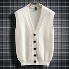 Women's Sleeveless Cable Knit Cardigan