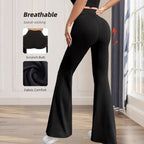 Women's Elegant High-Waist Bootcut Trousers