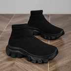 Women's Breathable Slip-On Sneakers with Knit Upper and Flexible Sole