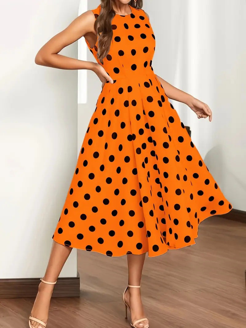 Women's Polka-Dot A-Line Dress
