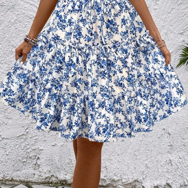 Women's Airy Wrap Skirt with Ruffle Details