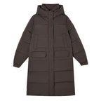Women's Long Insulated Winter Jacket with Hood