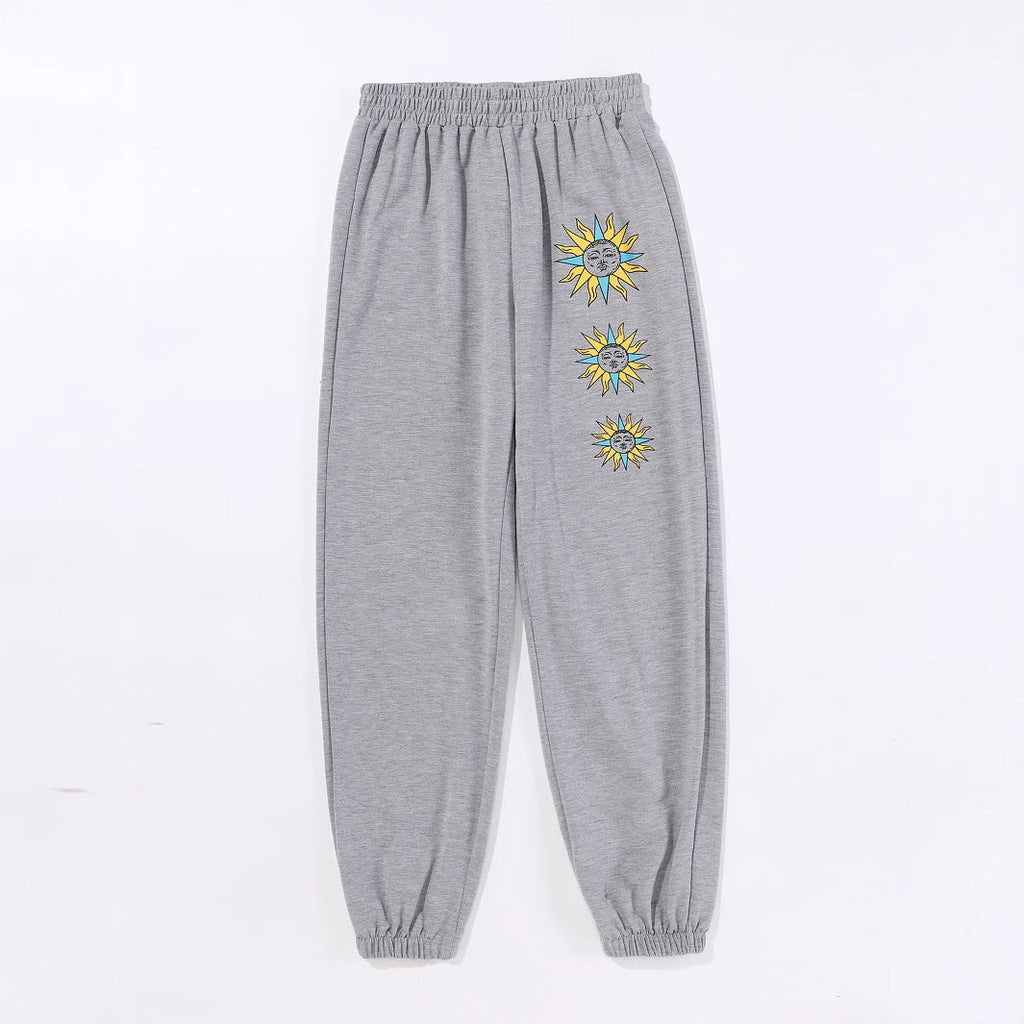 Women's Casual Pants with Colorful Graphic Design