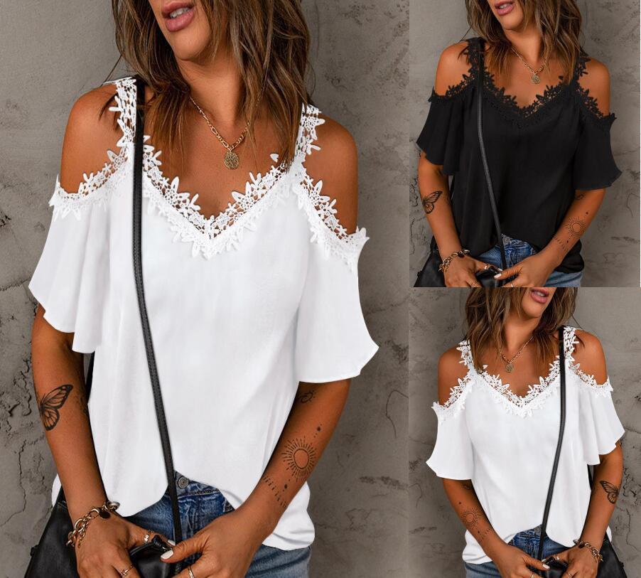Women's Off-Shoulder Blouse with Lace Details