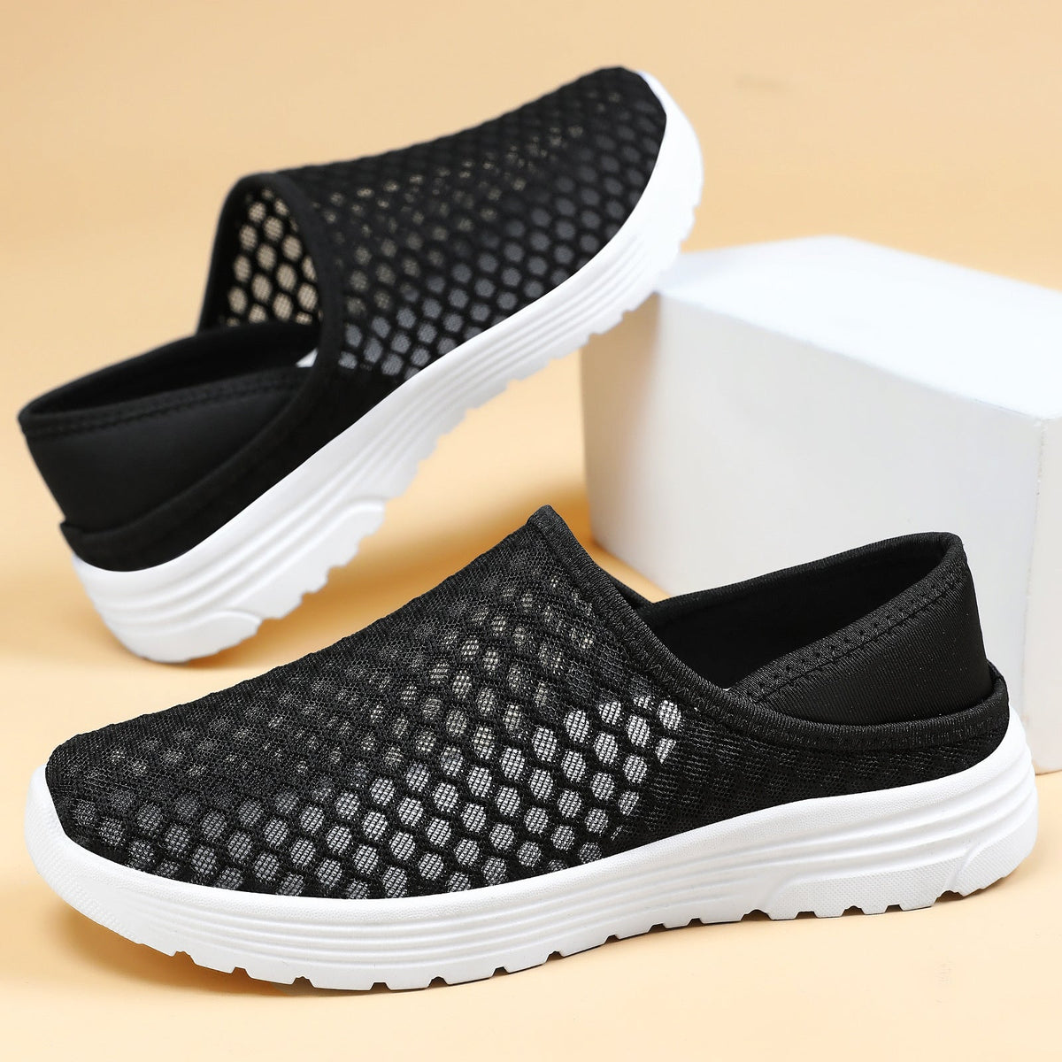 Women's Breathable Slip-On Sneakers with Flexible Sole