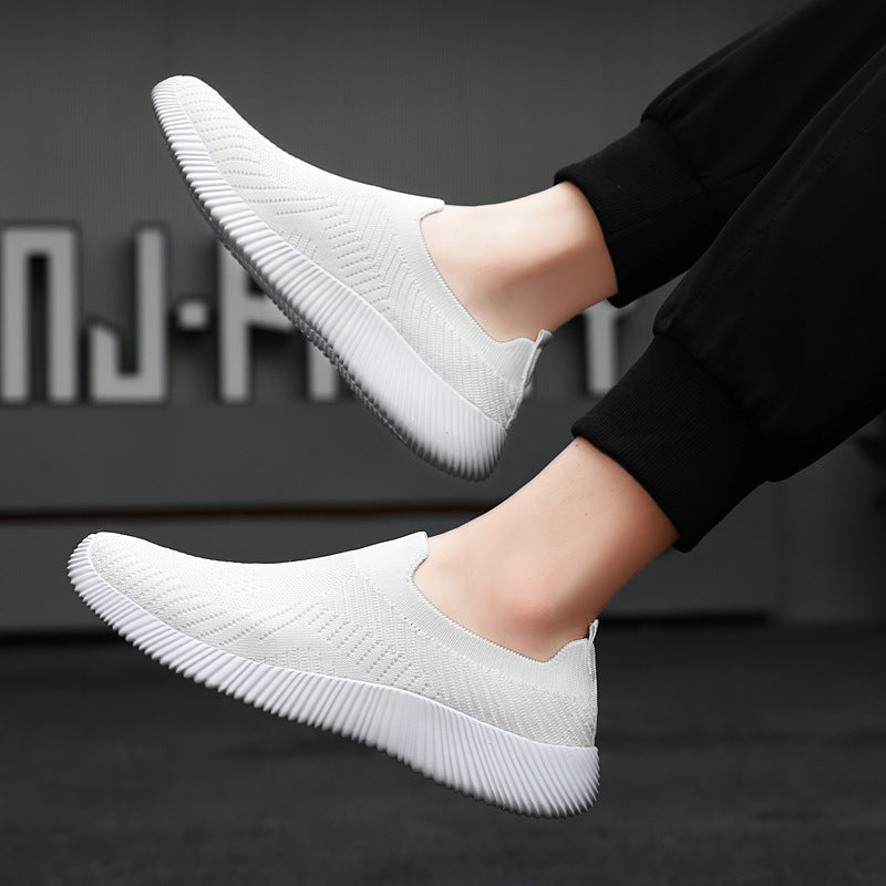 Women's Breathable Slip-On Sneakers with Elastic Upper