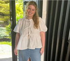 Leopard Print Short-Sleeve Blouse with Playful Ruffles