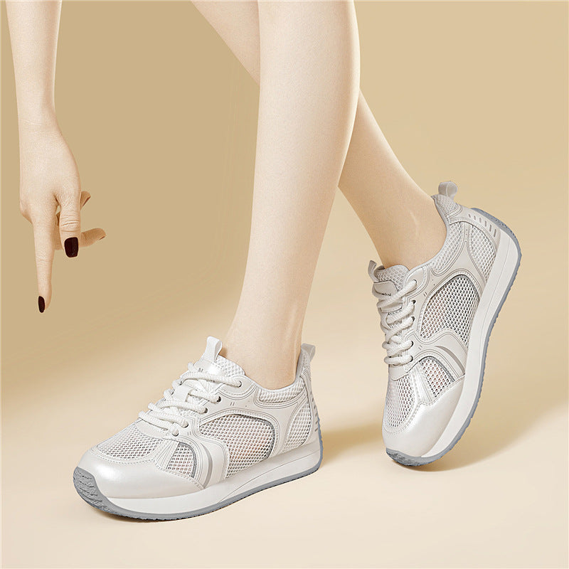 Women's Breathable Casual Sneakers with Shock-Absorbing Sole