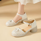 Women's Ballet Flats with Elegant Strap and Braided Design