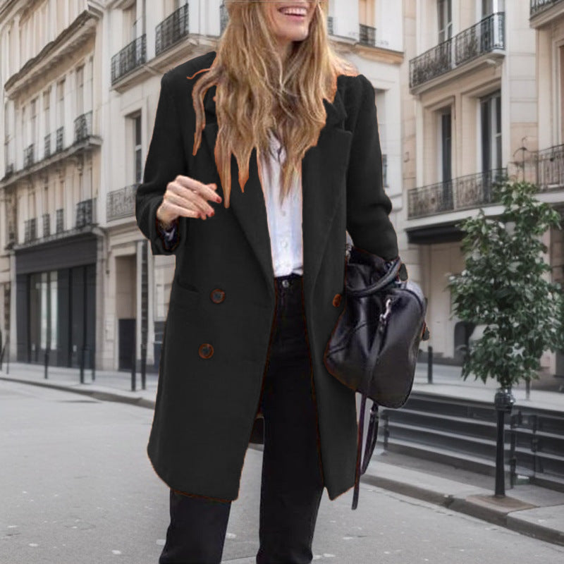 Elegant Boucle Trench Coat