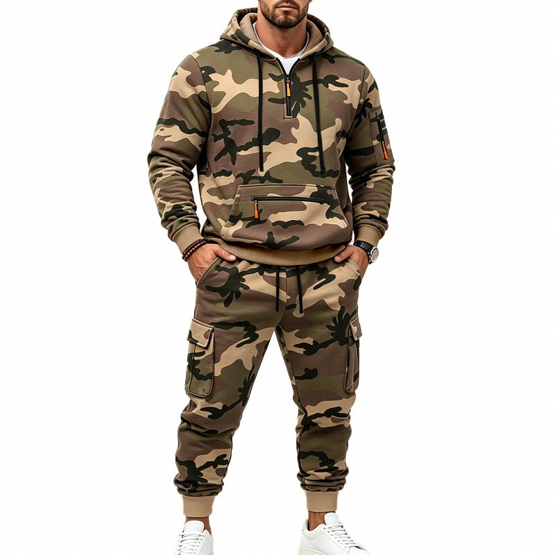 Men's Camouflage Hoodie and Jogger Set