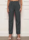 Elegant High-Waisted Pants with Pleat Details