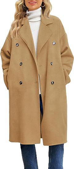 Women's Elegant and Casual Double-Breasted Wool Coat