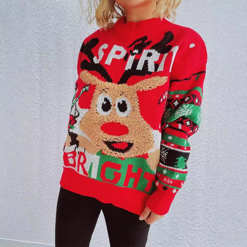 Women's Festive Reindeer Sweater