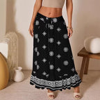 Women's Jumpsuit with Floral Print and Elastic Waist