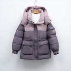 Women's Fashionable Winter Jacket with Functional Pockets and Large Hood
