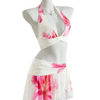 Women's Swimsuit with Floral Wrap Skirt