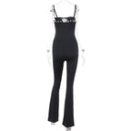 Women's Form-Fitting Jumpsuit with Sophisticated Lacing