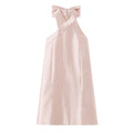 Women's Asymmetrical Evening Dress with Elegant Back Detail