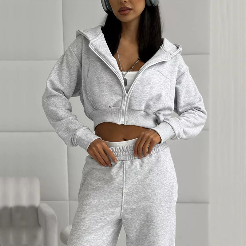 Women's Cropped Sport Jacket and Jogger Set