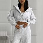 Women's Cropped Sport Jacket and Jogger Set