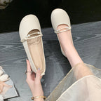 Women's Ballet Flats with Elegant Pearl Appliqué and Comfortable Footbed