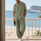 Men's Relaxed Cotton Muslin Resort Set