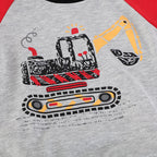 Boys' Sweatshirt with Creative Excavator Motif