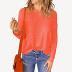 Women's Chunky Knit Sweater with Wide Fit and Decorative V-Neck