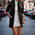 Elegant Women's Long Blazer with Pockets