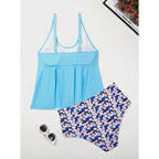 Women's Swimsuit Set with Stylish Top and High-Cut Bottoms