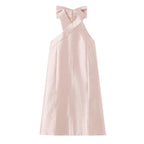 Women's Asymmetrical Evening Dress with Elegant Back Detail