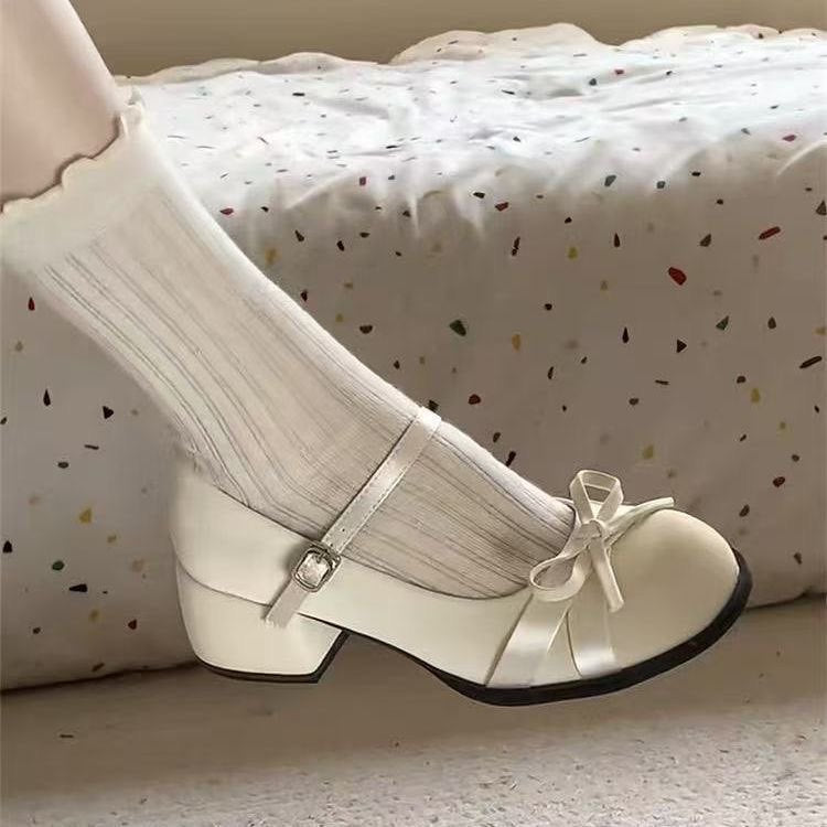 Women's Ballet Flats with Decorative Bow and Stable Sole