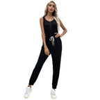 Women's Jumpsuit with Elastic Waist and Pockets