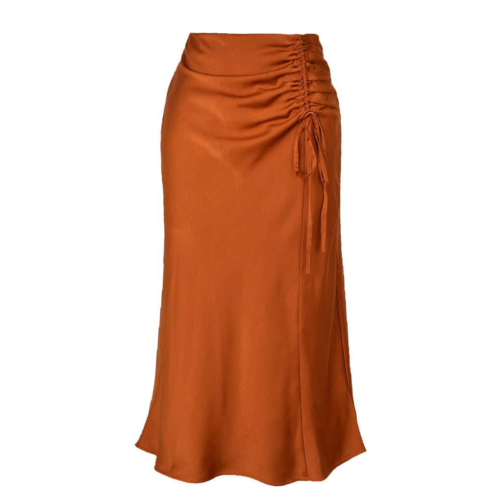 Women's Midi Skirt with Ruching