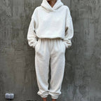 Women's Cozy Suit with Elastic Waistband and Hood