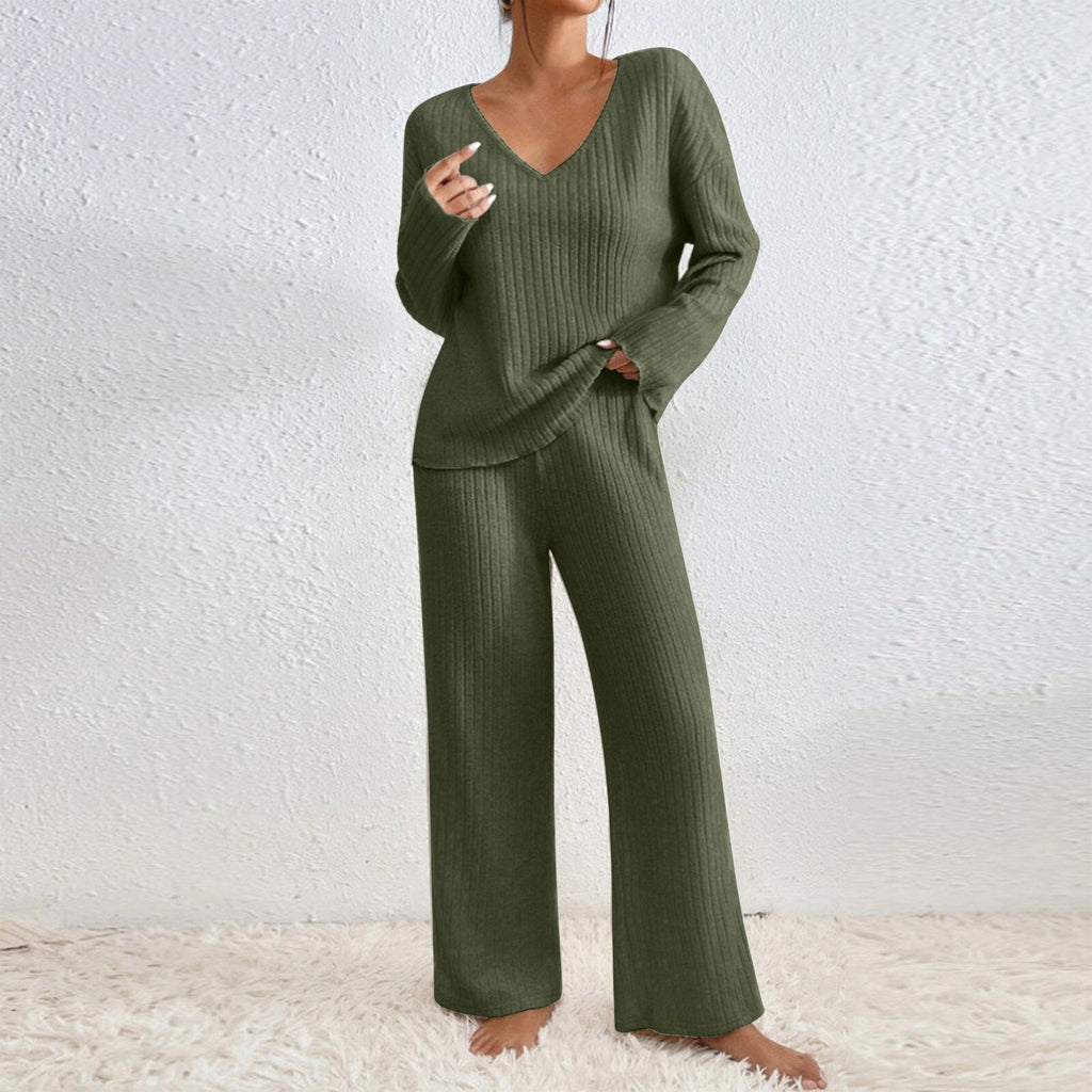 Women's Casual Knit Loungewear Set