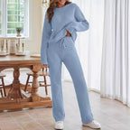 Women's Cozy Lounge Set with Oversized Sweater and Drawstring Pants