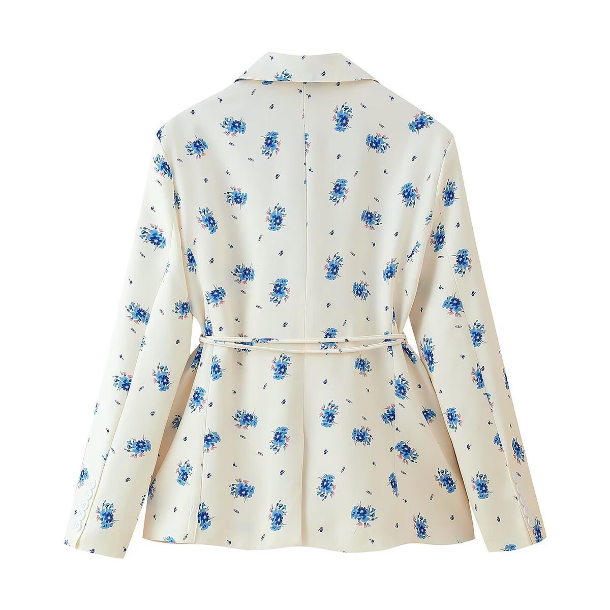Women's Floral Blazer with Belt