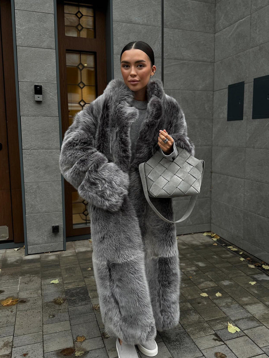 Women's Luxury Faux Fur Coat