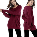 Women's Chunky Knit Sweater with Wide Cut