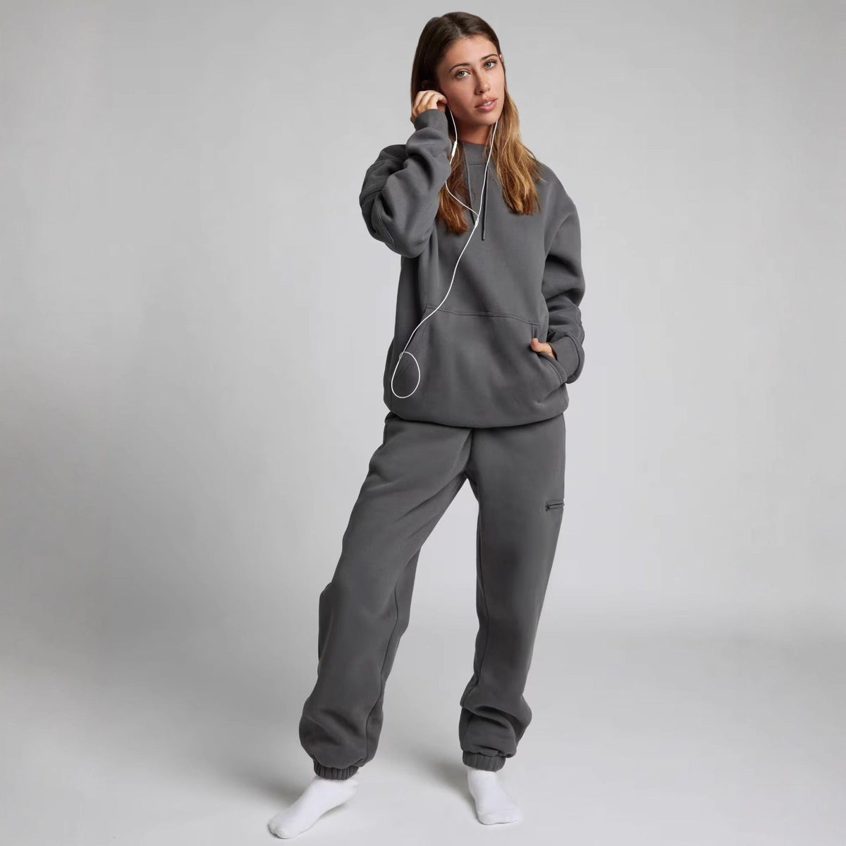 Relaxed Hoodie with Integrated Sleep Mask