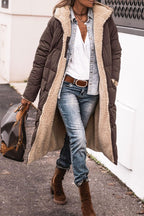 Women's Comfortable and Warm Down Jacket with Teddy Lining