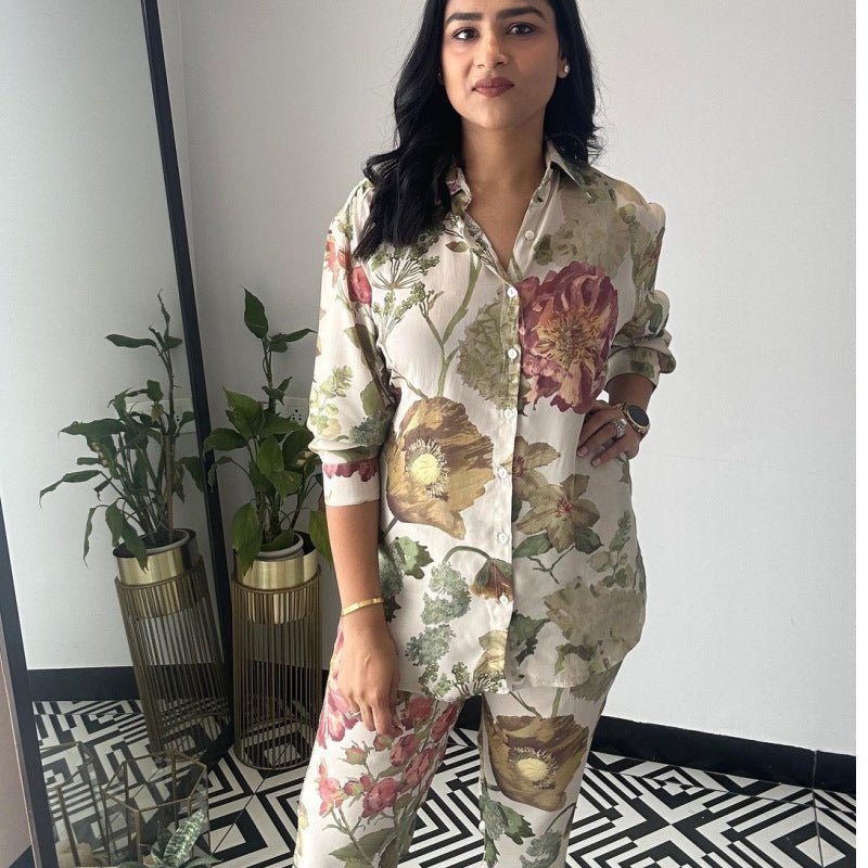 Women's Floral Pajama Set