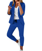 Women's Elegant and Modern Suit Set with Tailored Blazer and Slim Pants