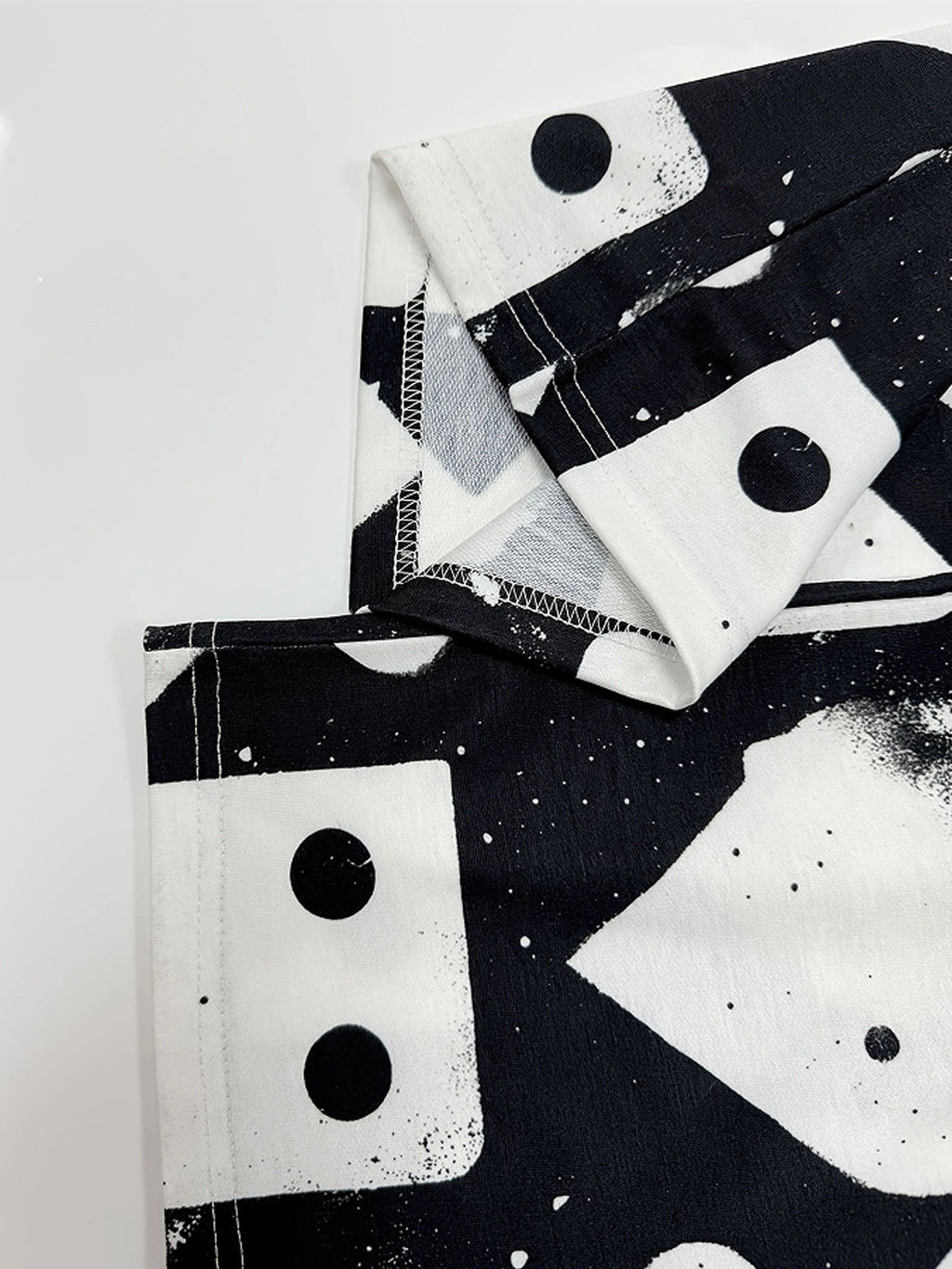Women's Casual Pants with Unique Print and Elastic Waistband