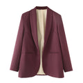 Elegant Women's Blazer with Unique Cut and Pockets