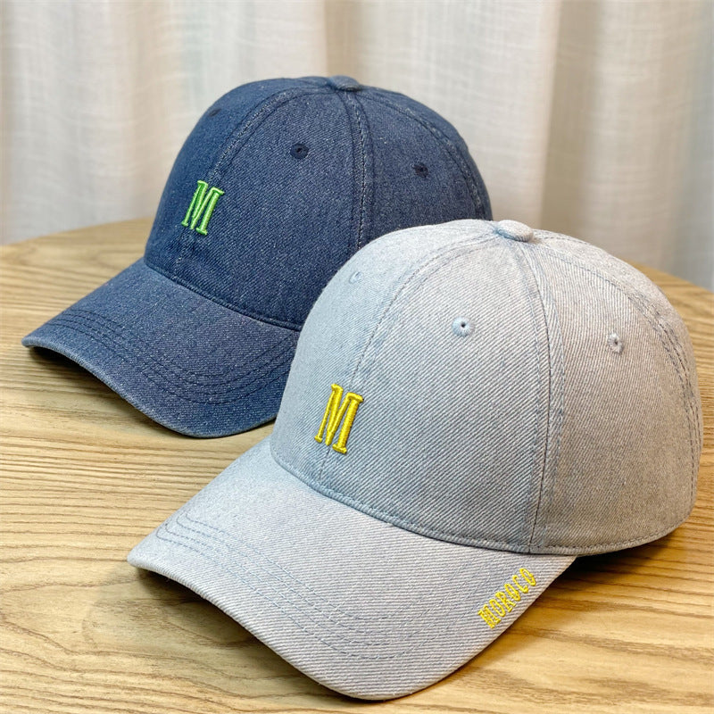 Men's Embroidered Denim Baseball Cap