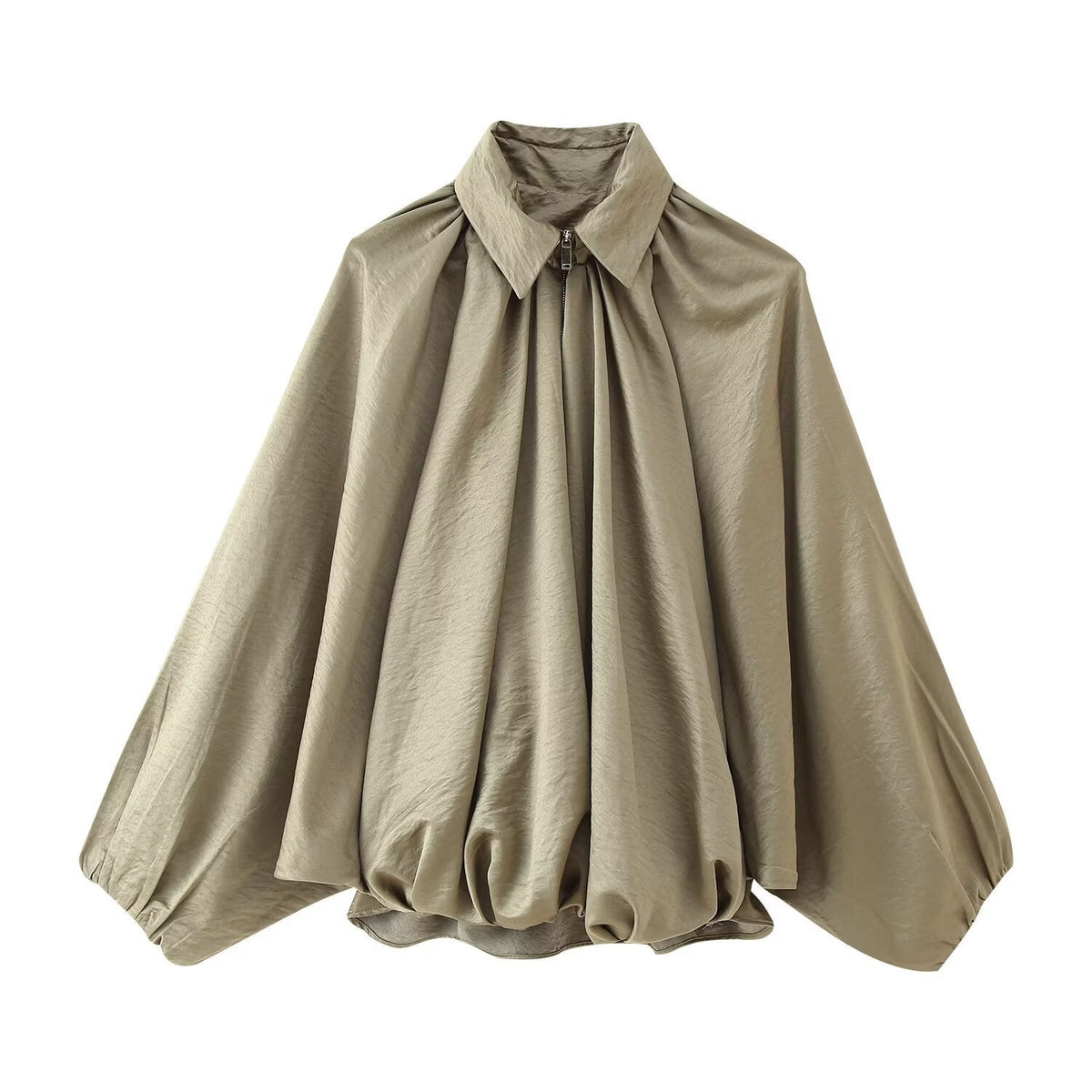 Elegant Women's Blouse with Pleated Details